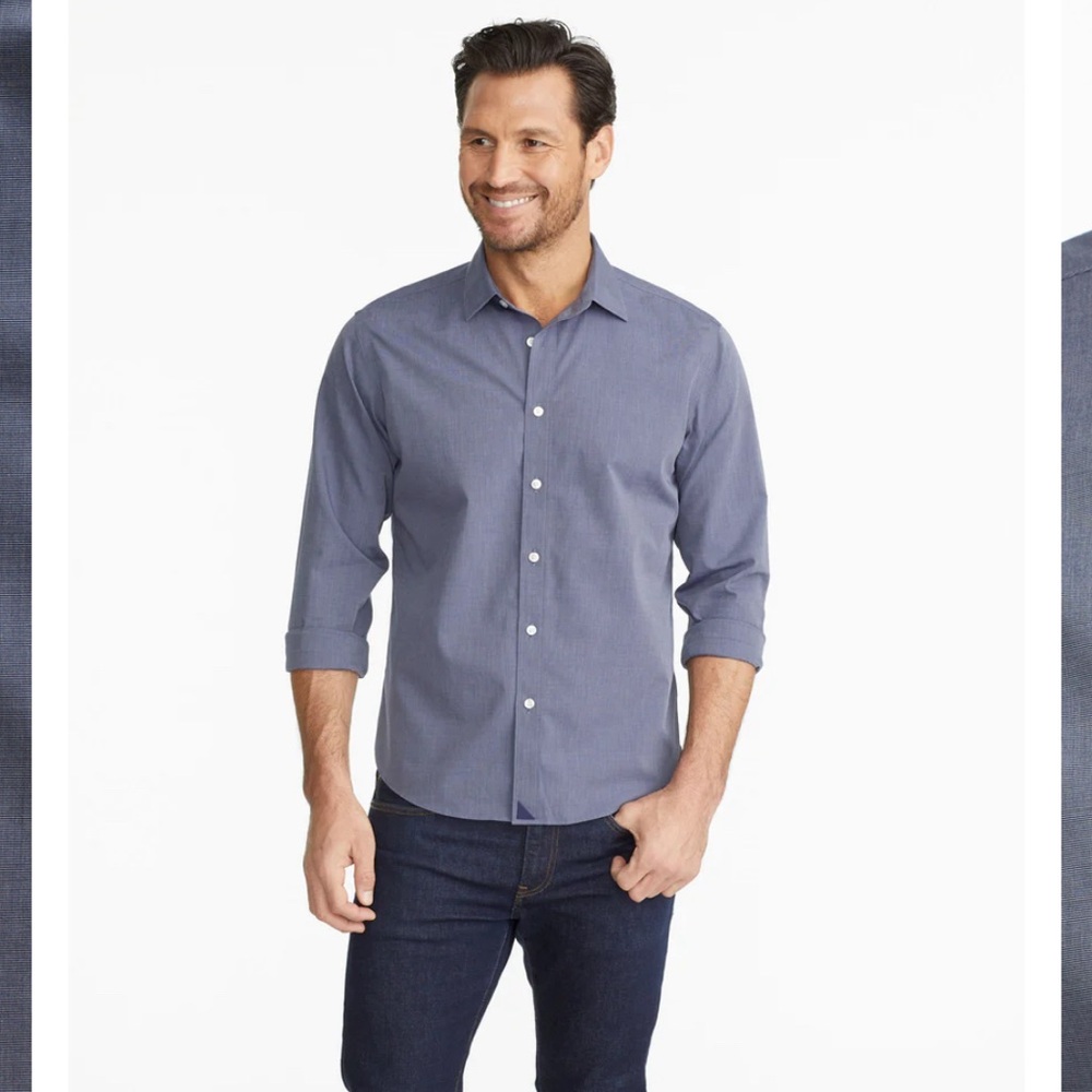 Untuckit Men’s Button Down Shirts Size Small Slim and Ultra Slim Fit Blue + Red